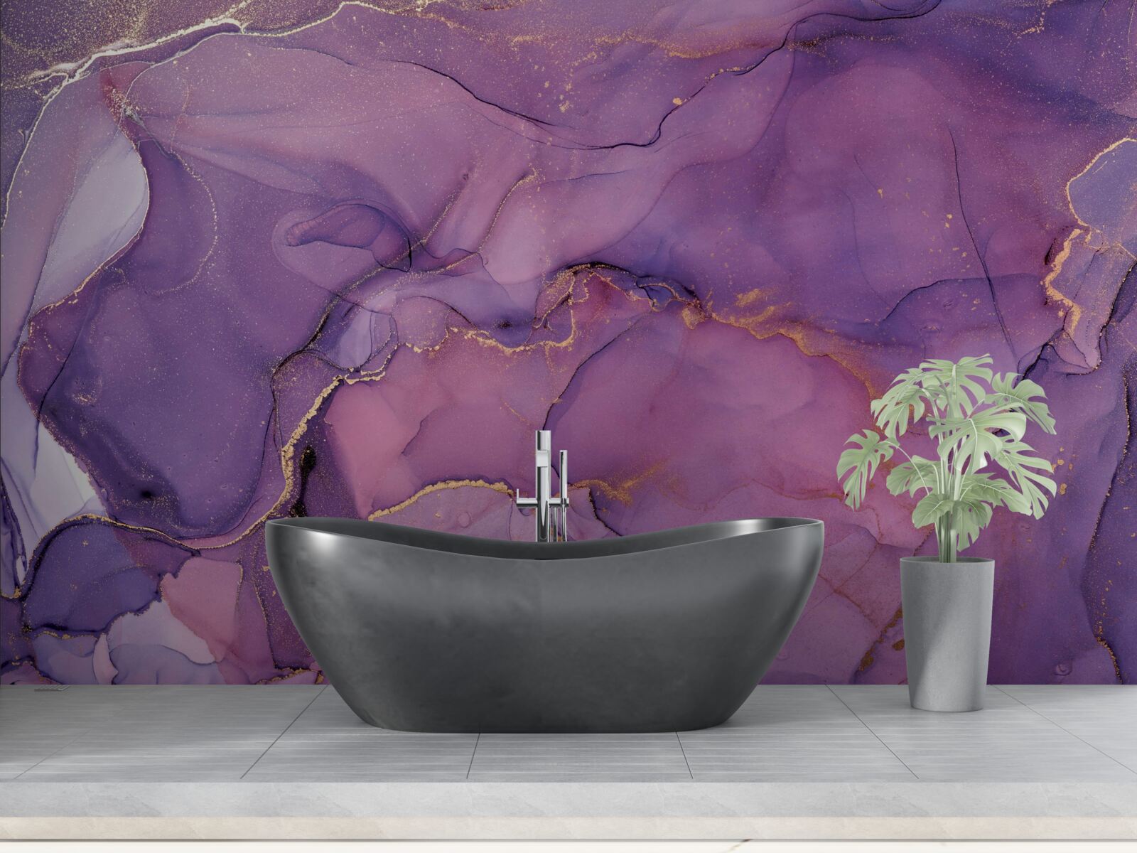 Papier peint de beaux reflets violets