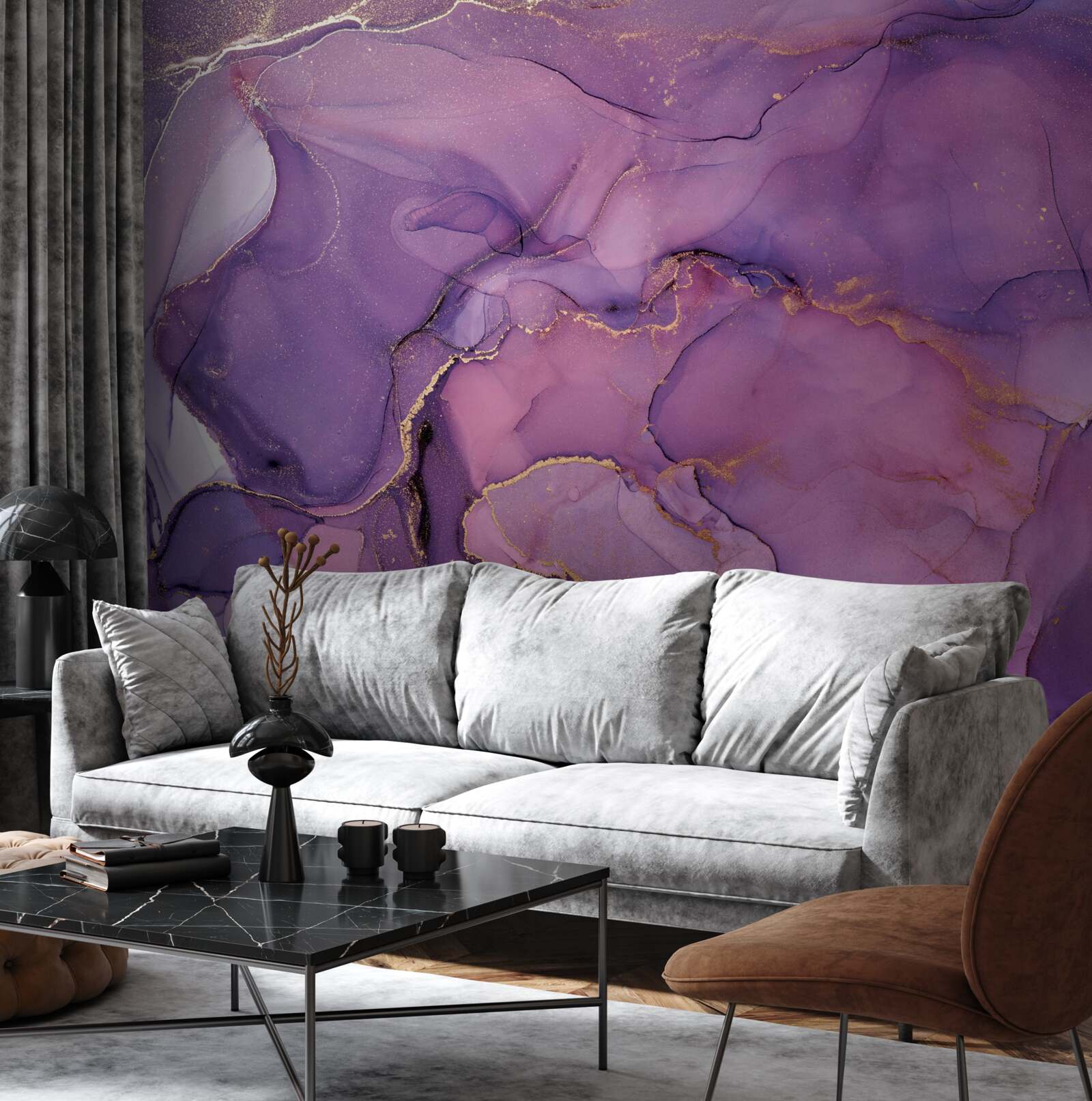 Papier peint de beaux reflets violets