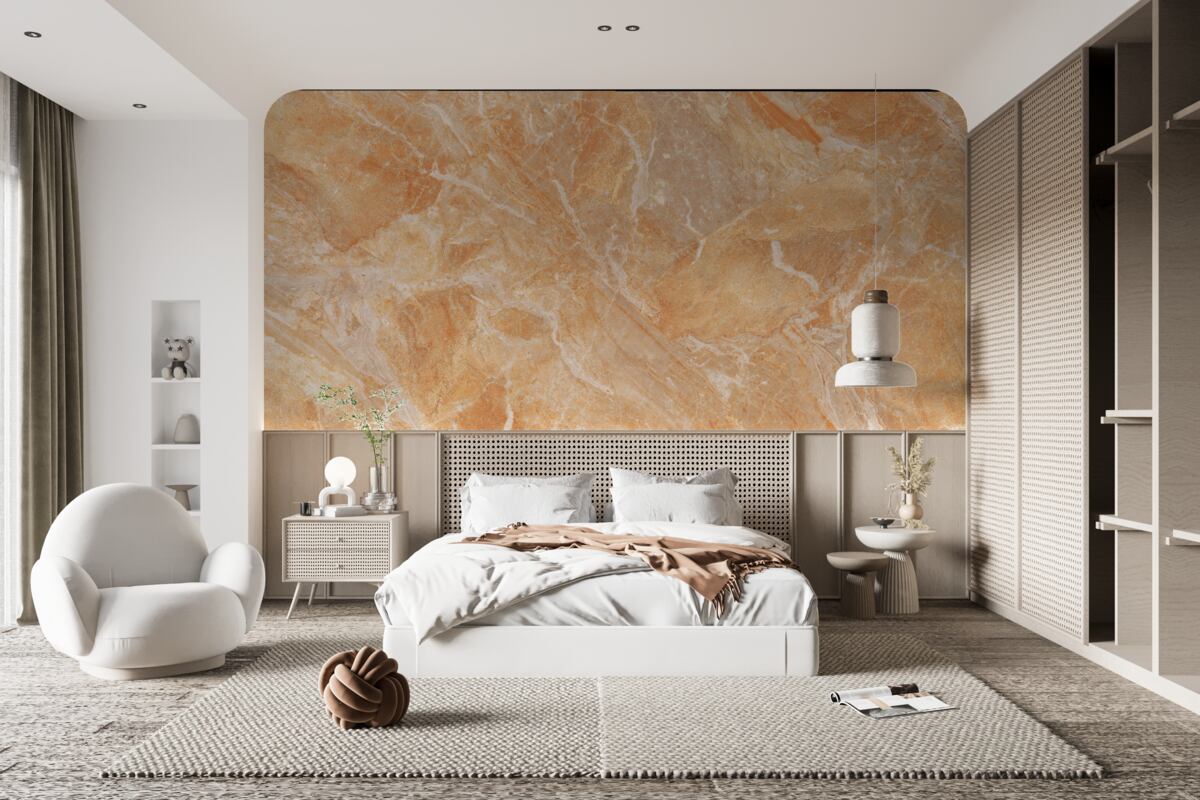 Papier peint fond en onyx dans les tons d'orange