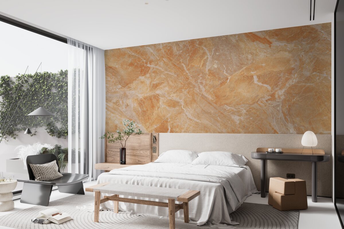 Papier peint fond en onyx dans les tons d'orange