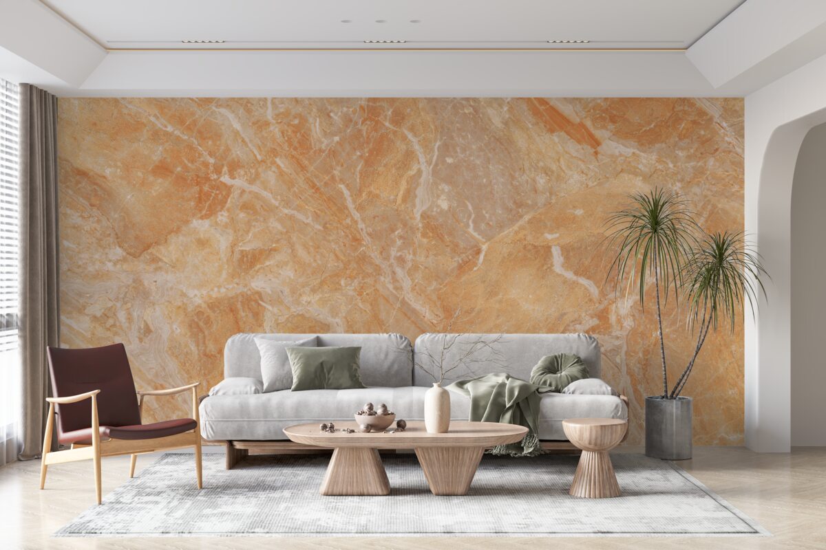 Papier peint fond en onyx dans les tons d'orange