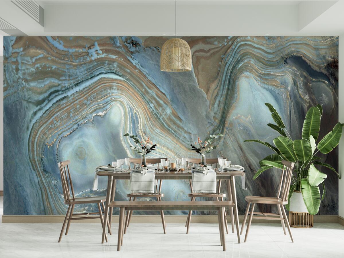 Papier peint topaze bleue fusion