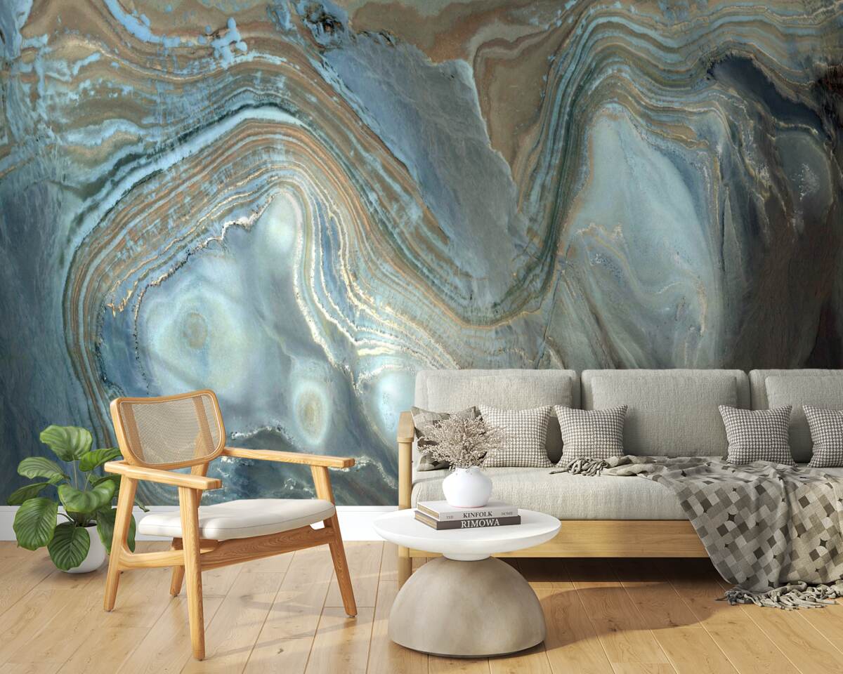 Papier peint topaze bleue fusion