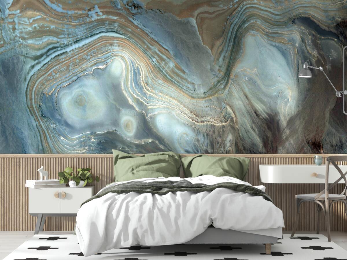 Papier peint topaze bleue fusion