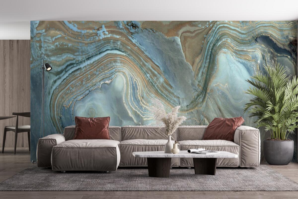 Papier peint topaze bleue fusion