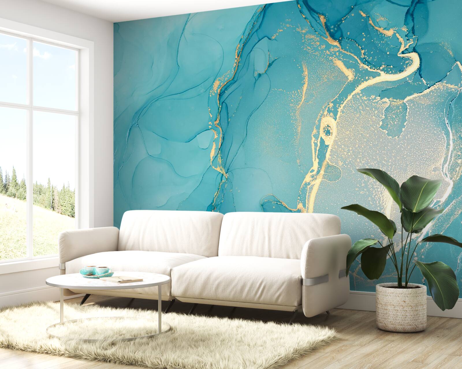 Papier peint fond de mer en marbre