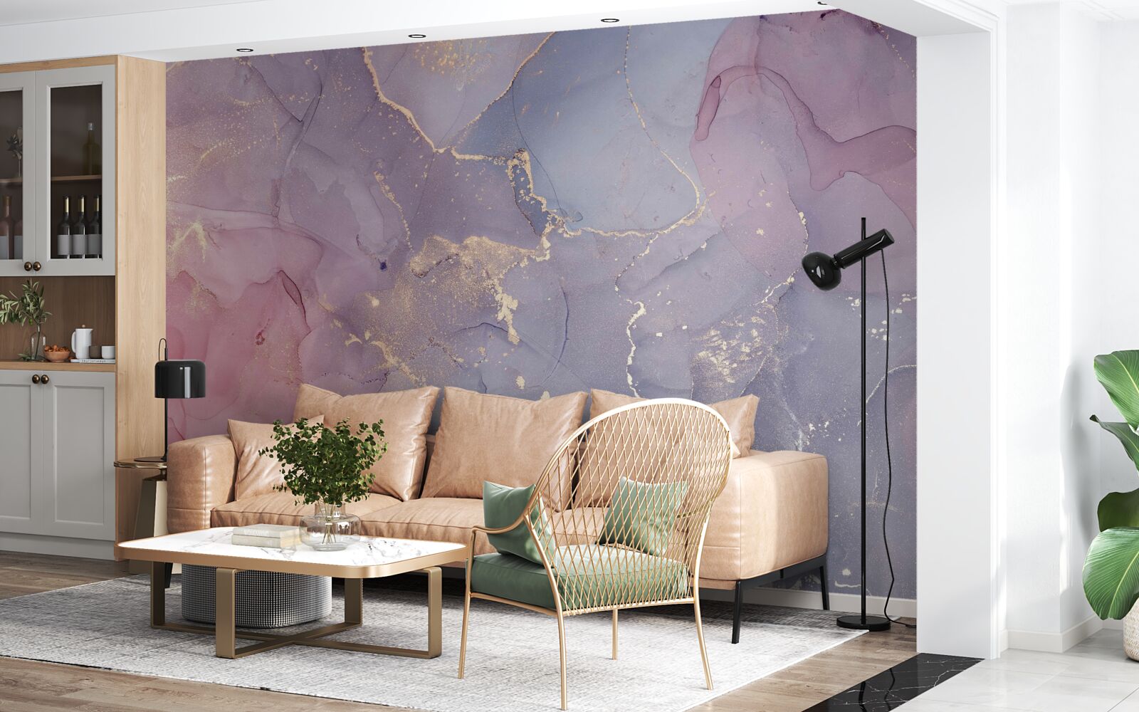 Papier peint fond en couleurs pastel en acrylique