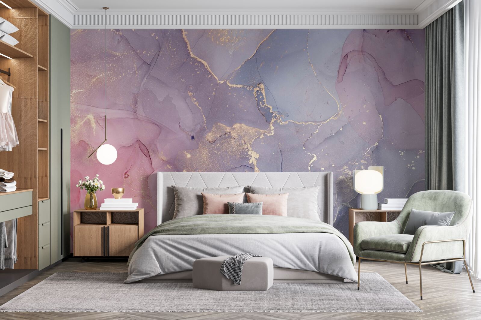 Papier peint fond en couleurs pastel en acrylique