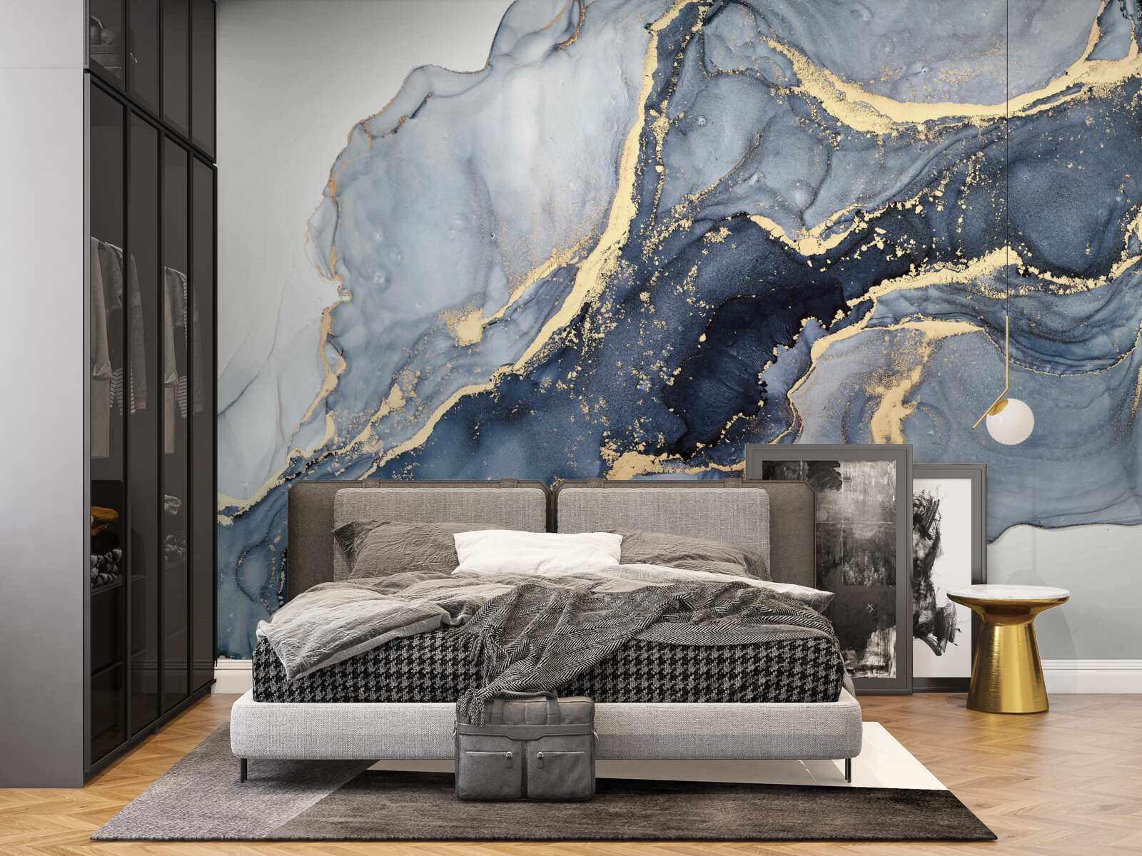 Papier peint l'excitation de la couleur indigo