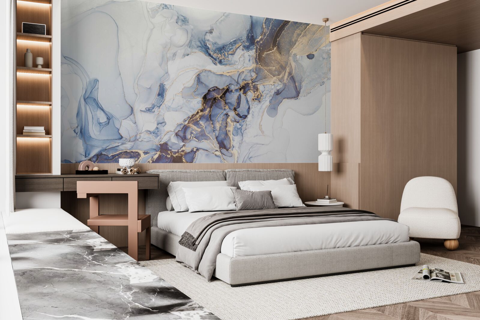 Papier peint fond de ciel en marbre