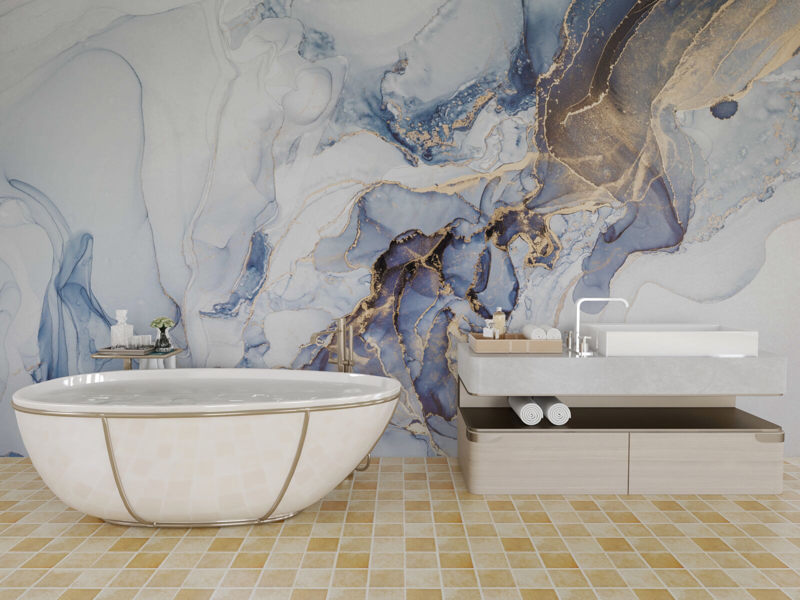 Papier peint fond de ciel en marbre