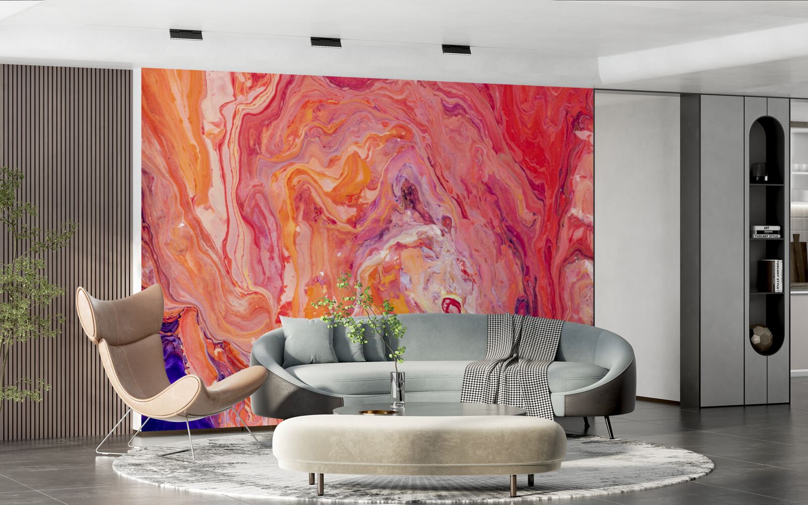 Papier peint flux de couleurs dégradées