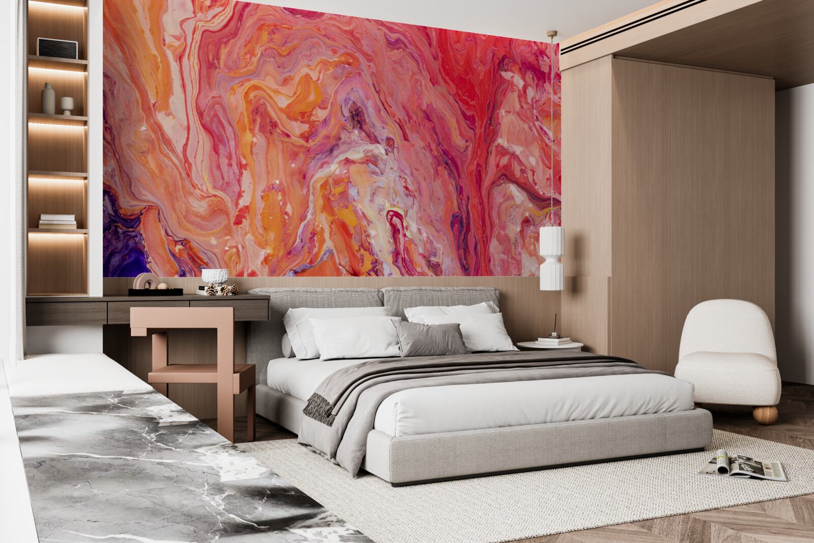 Papier peint flux de couleurs dégradées