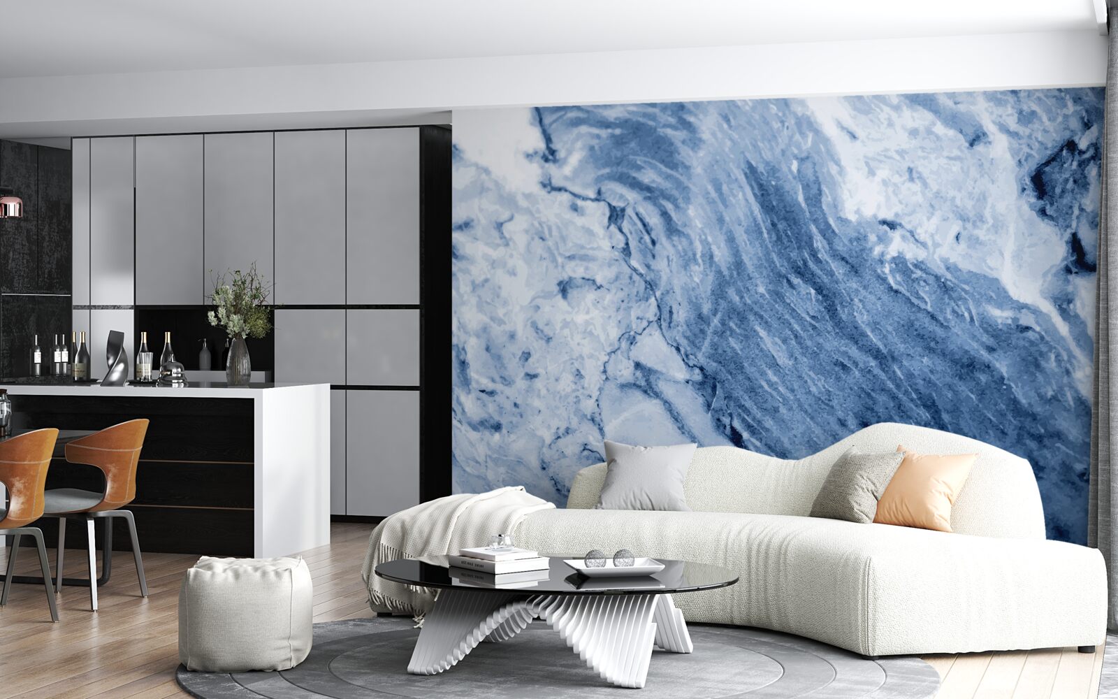 Papier peint formations hivernales à partir d'eau gelée