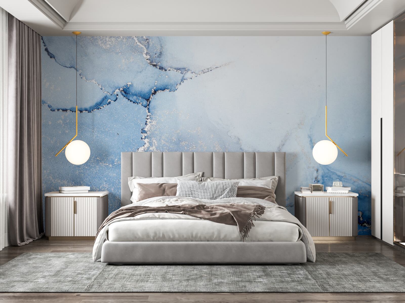 Papier peint fond abstrait dans des tons bleus doux