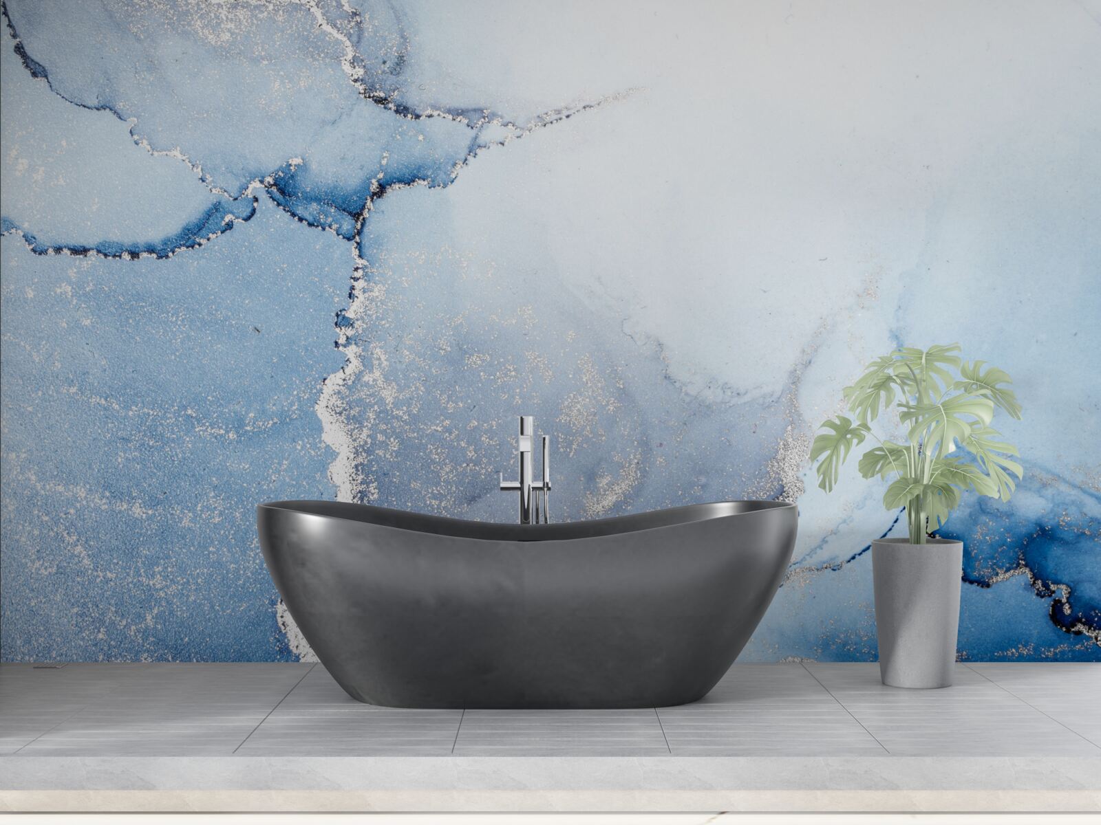 Papier peint fond abstrait dans des tons bleus doux