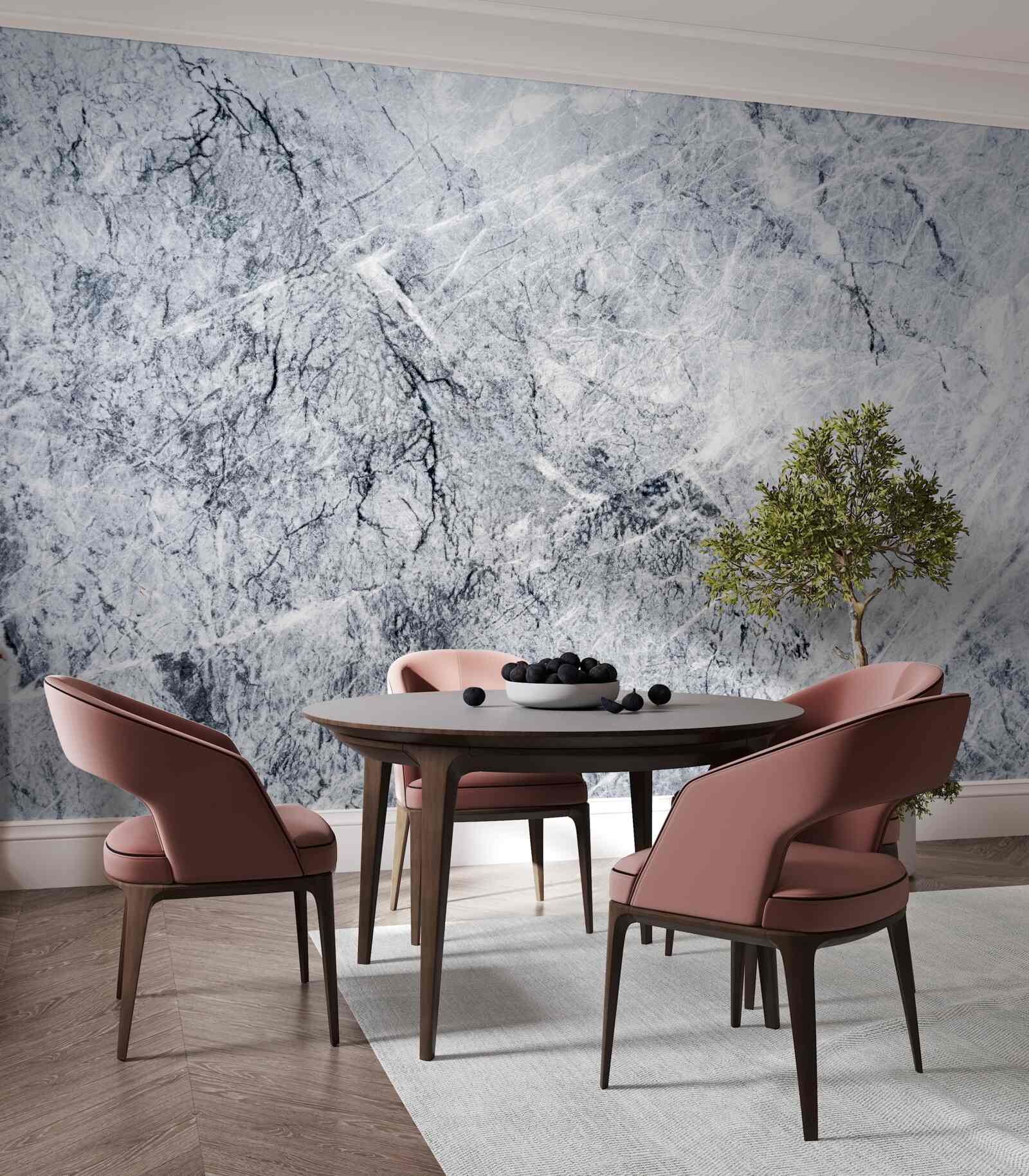 Papier peint marbre gris élégant