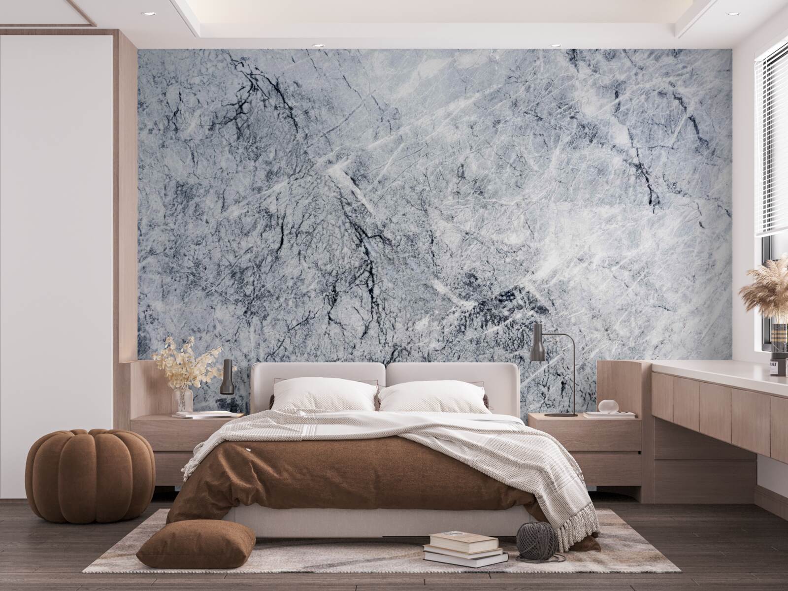 Papier peint marbre gris élégant