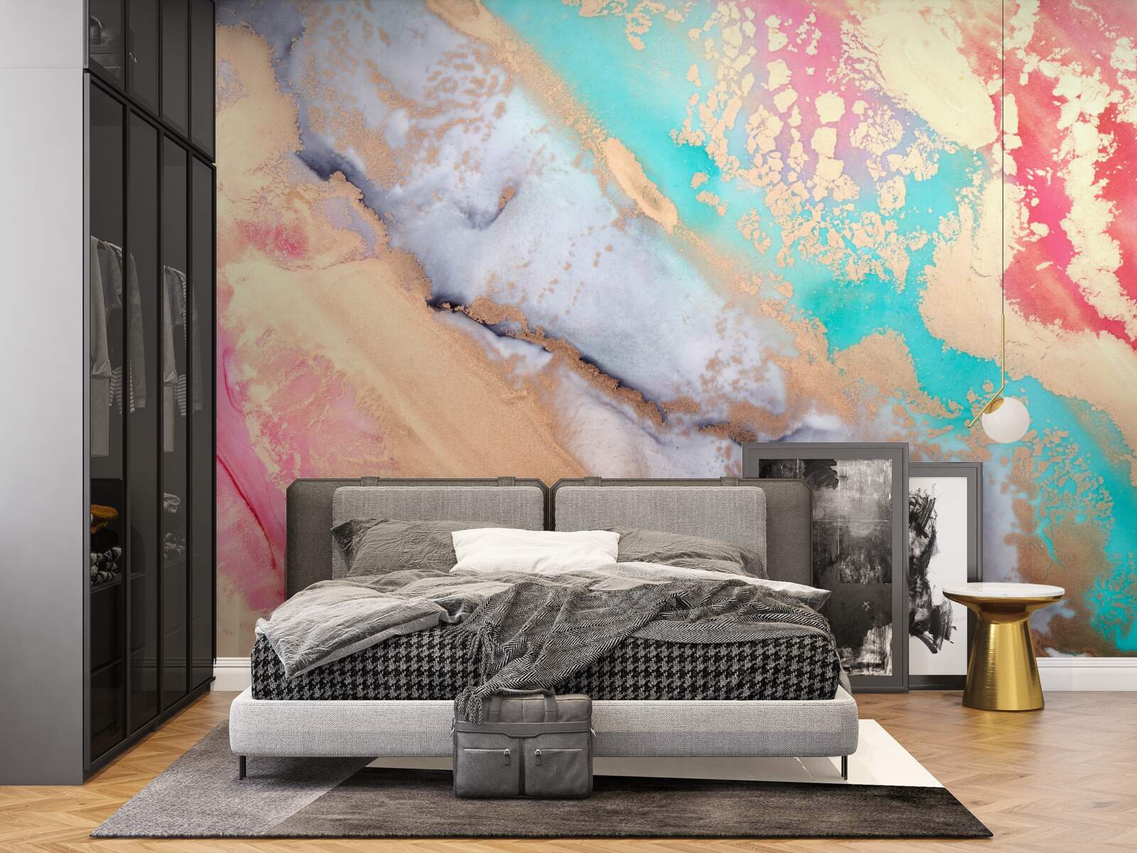 Papier peint encre aquarelle claire