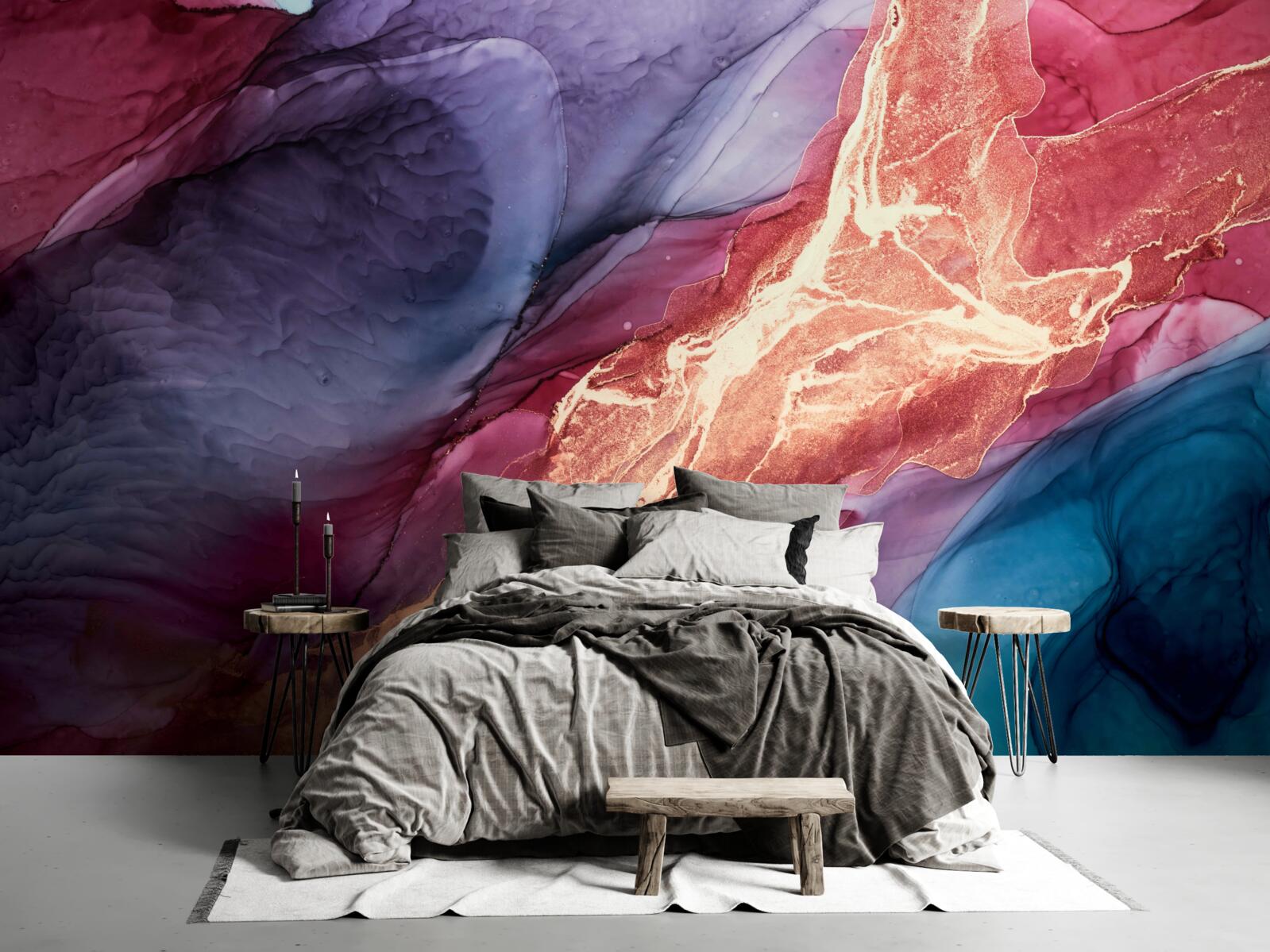 Papier peint fumée claire