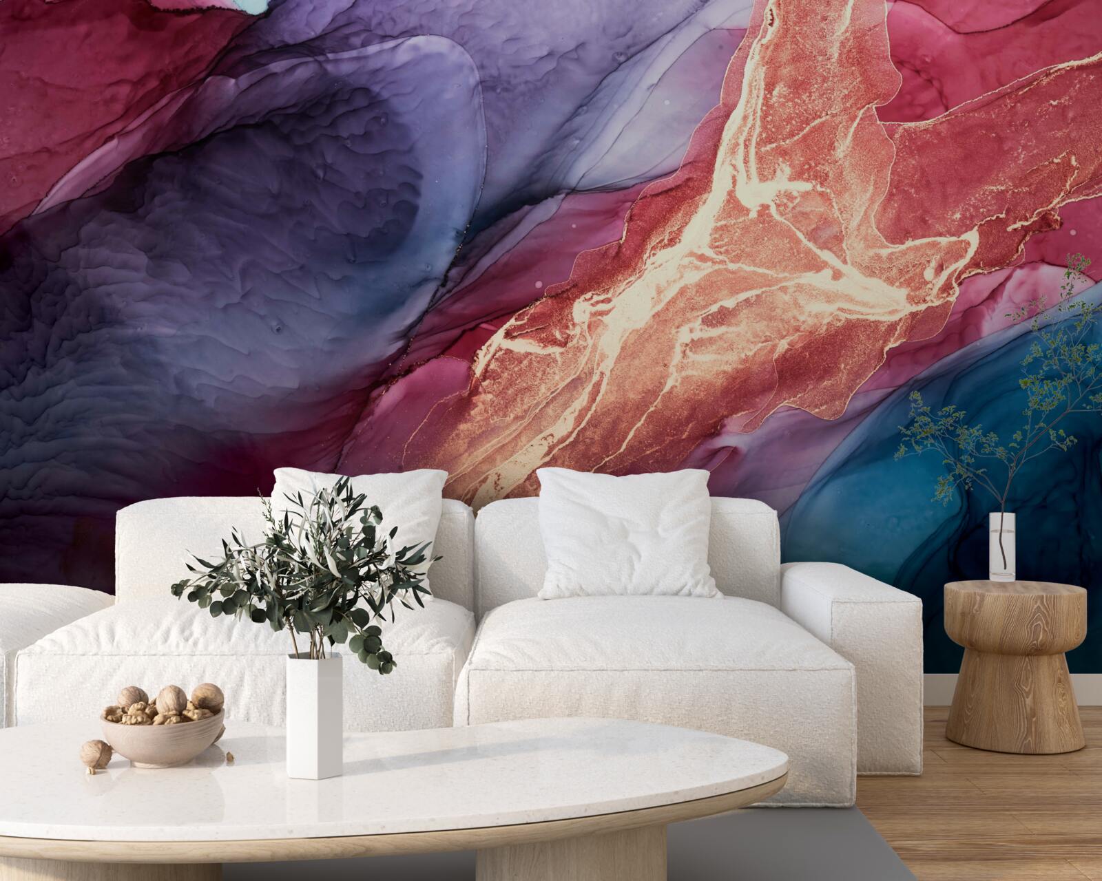 Papier peint fumée claire