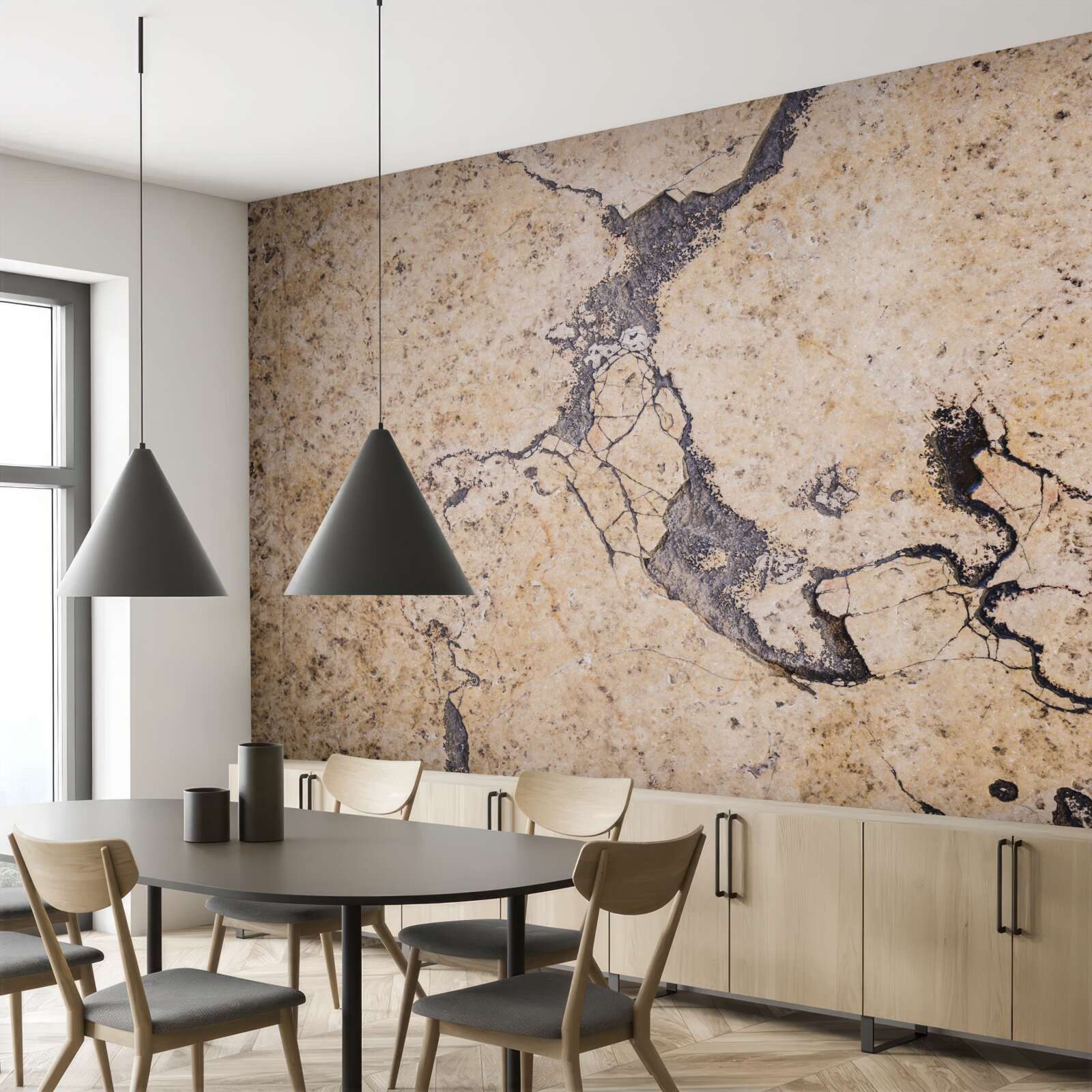 Papier peint abstraction vintage de sable