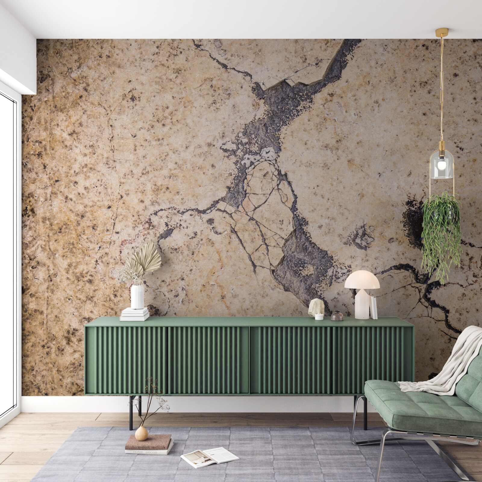 Papier peint abstraction vintage de sable