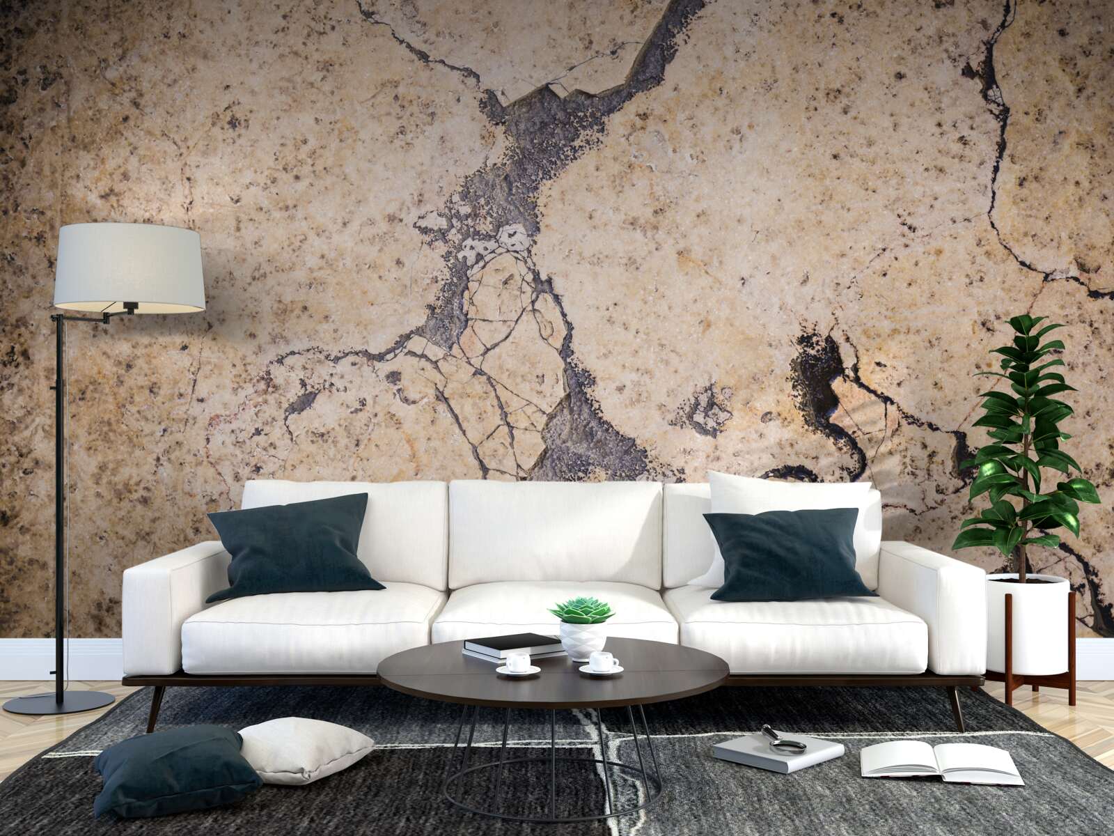 Papier peint abstraction vintage de sable