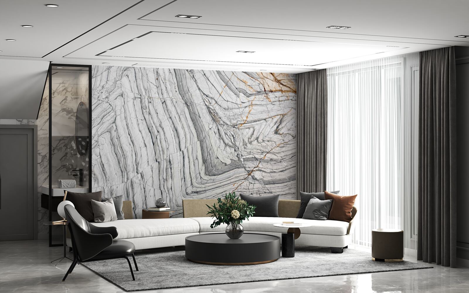 Papier peint l'alliage contient du quartzite