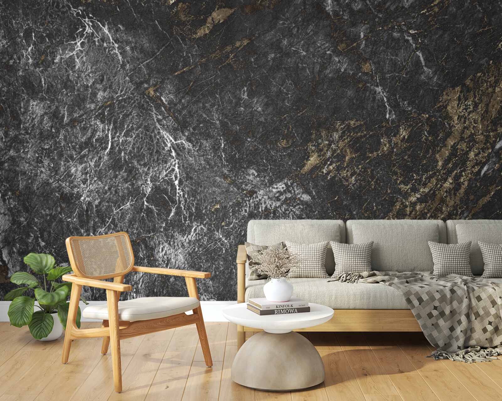 Papier peint fond de marbre gris