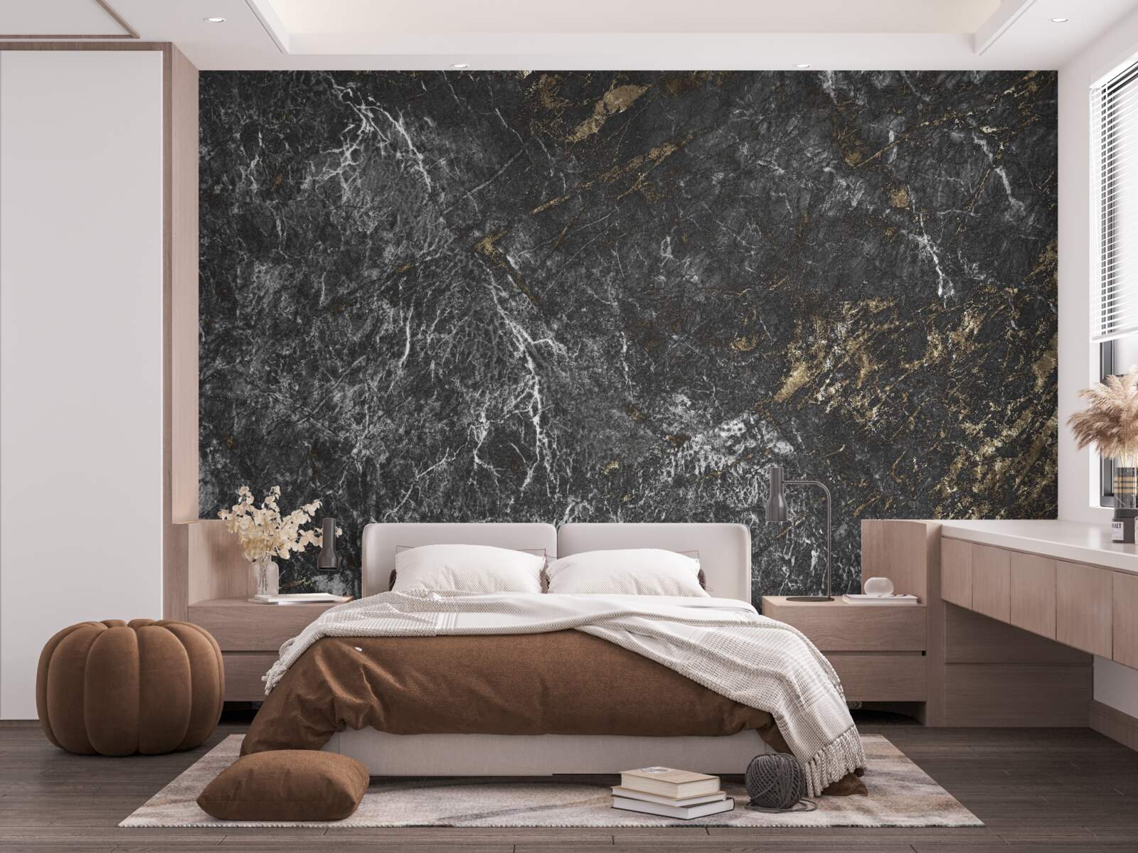 Papier peint fond de marbre gris