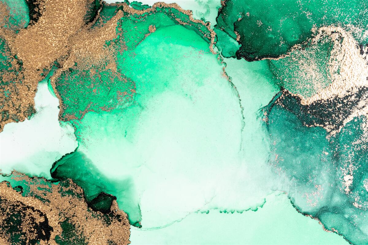 Papier peint fond abstrait vert doré