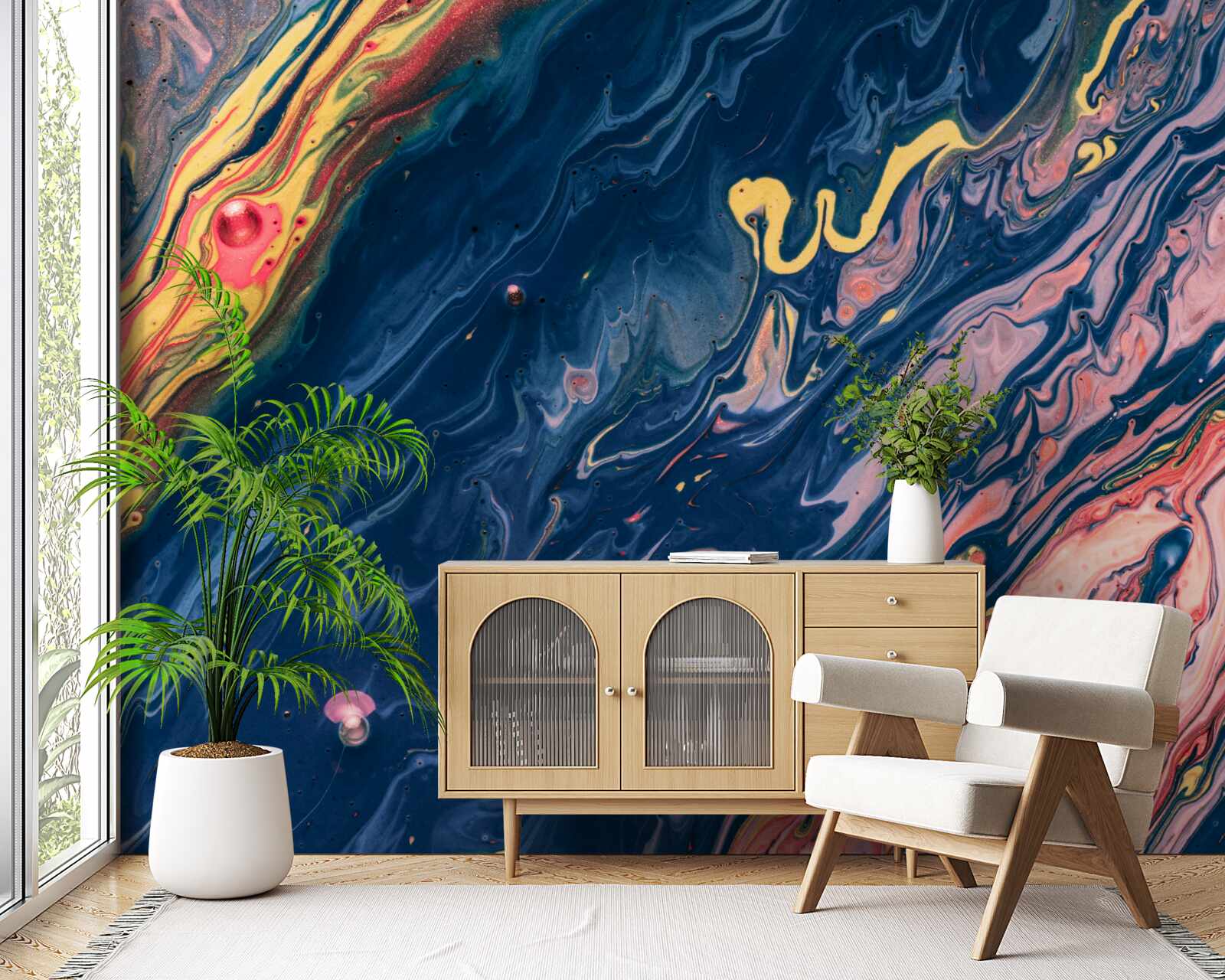 Papier peint taches d'huile importantes