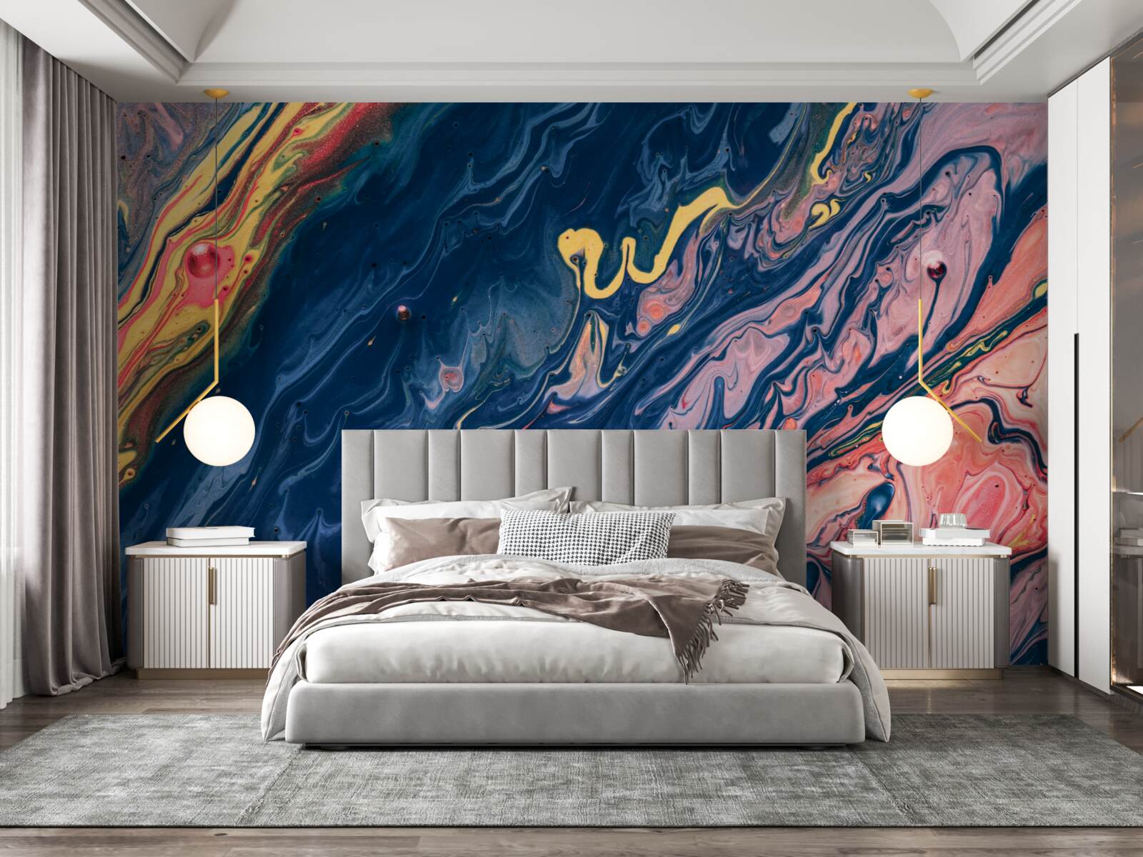 Papier peint taches d'huile importantes