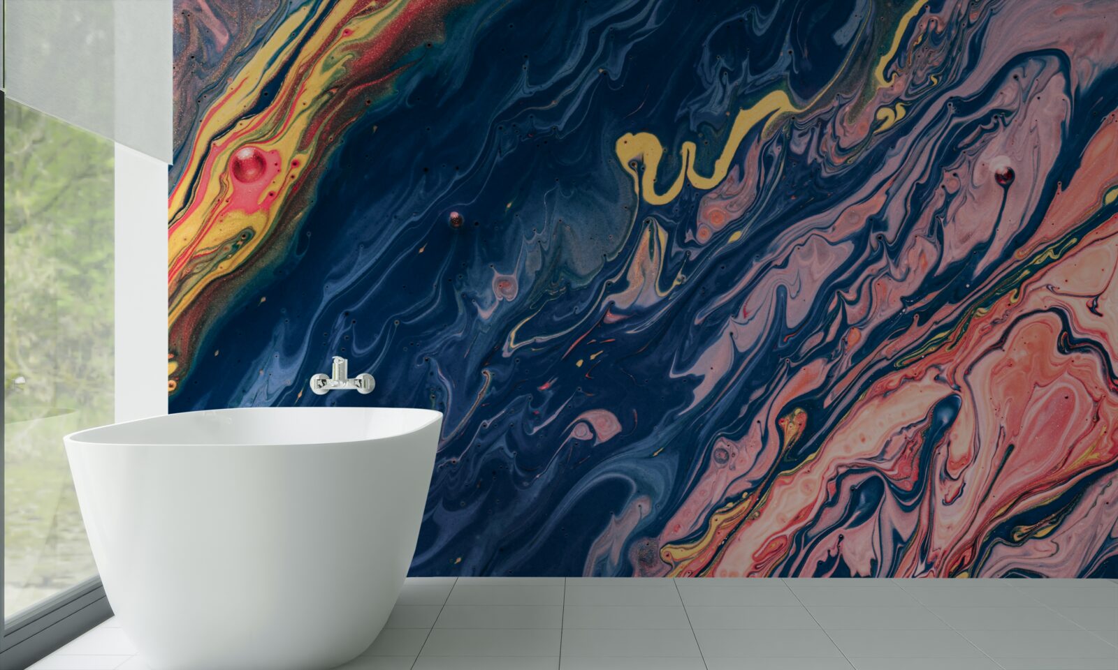 Papier peint taches d'huile importantes