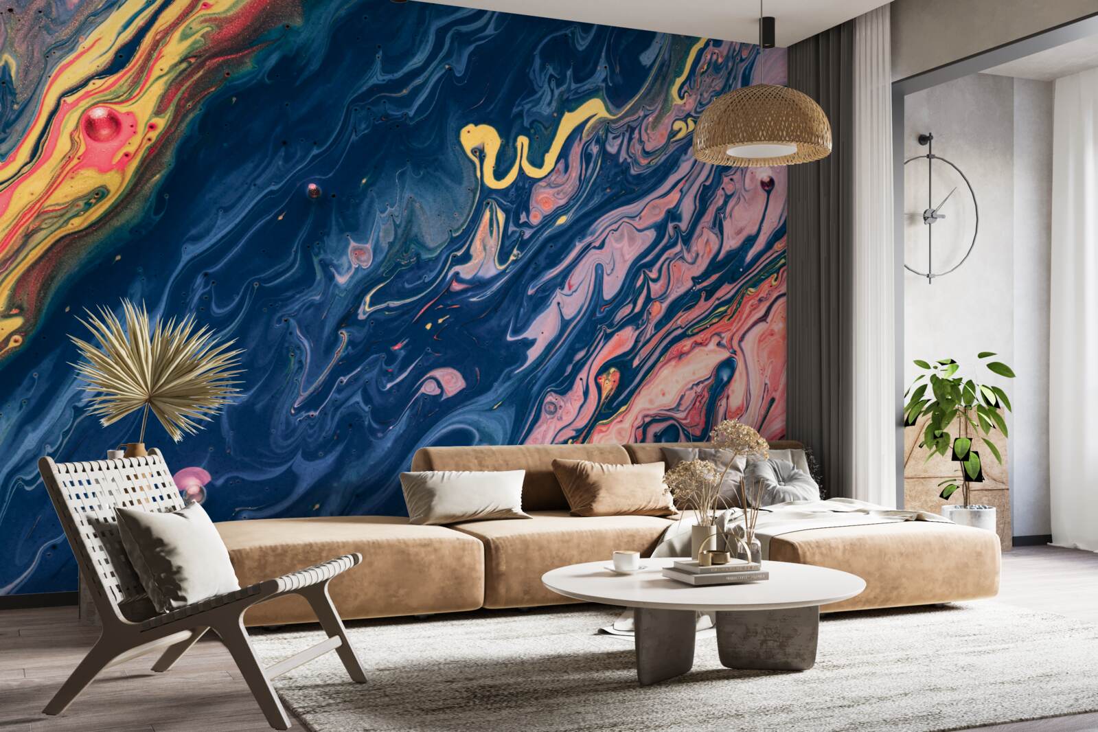 Papier peint taches d'huile importantes