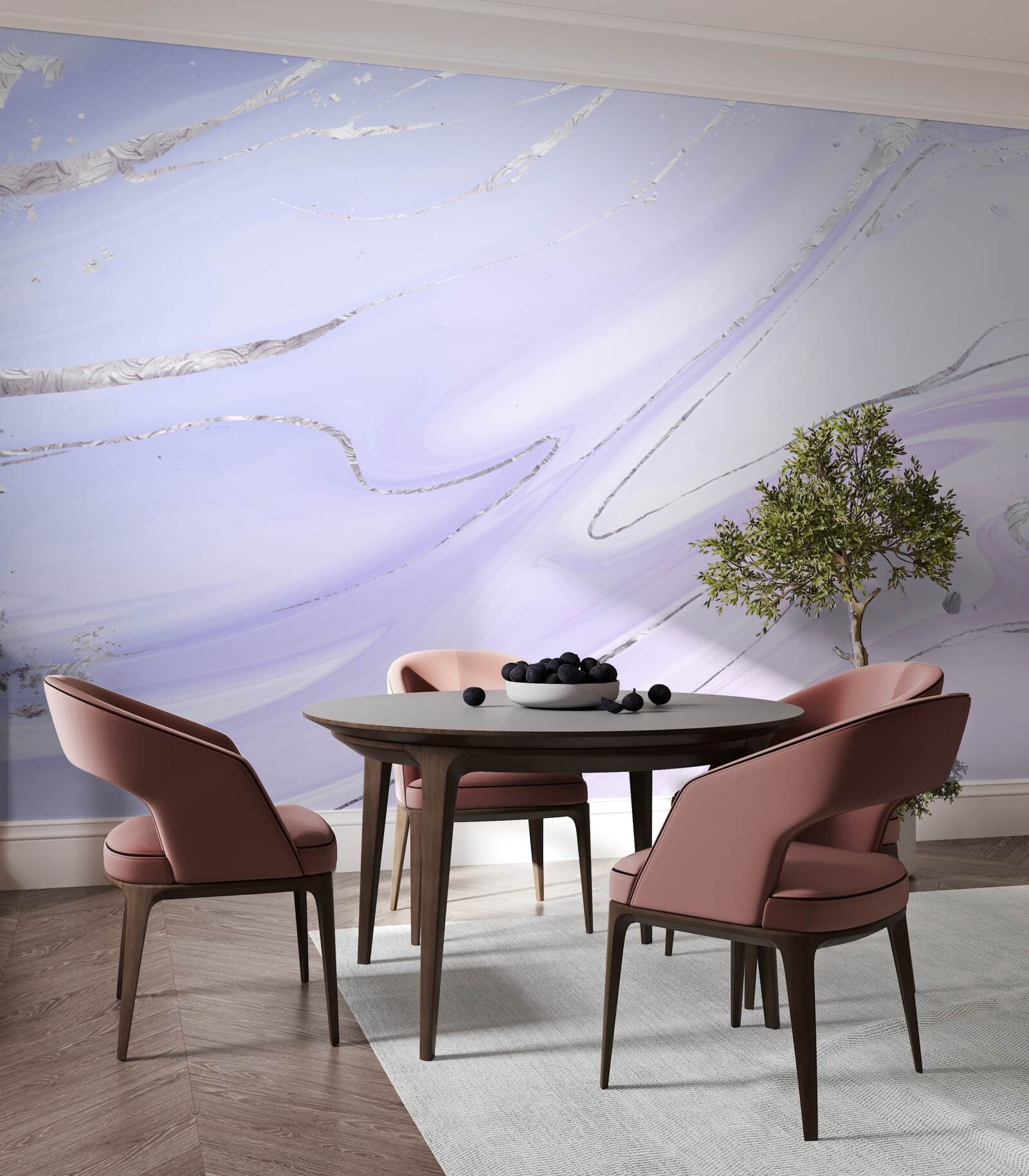 Papier peint marbre doux et fluide