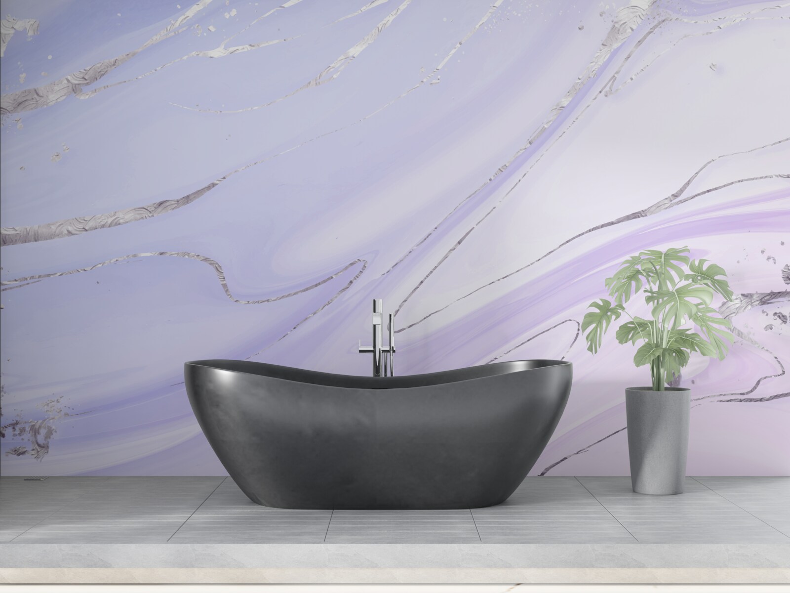 Papier peint marbre doux et fluide