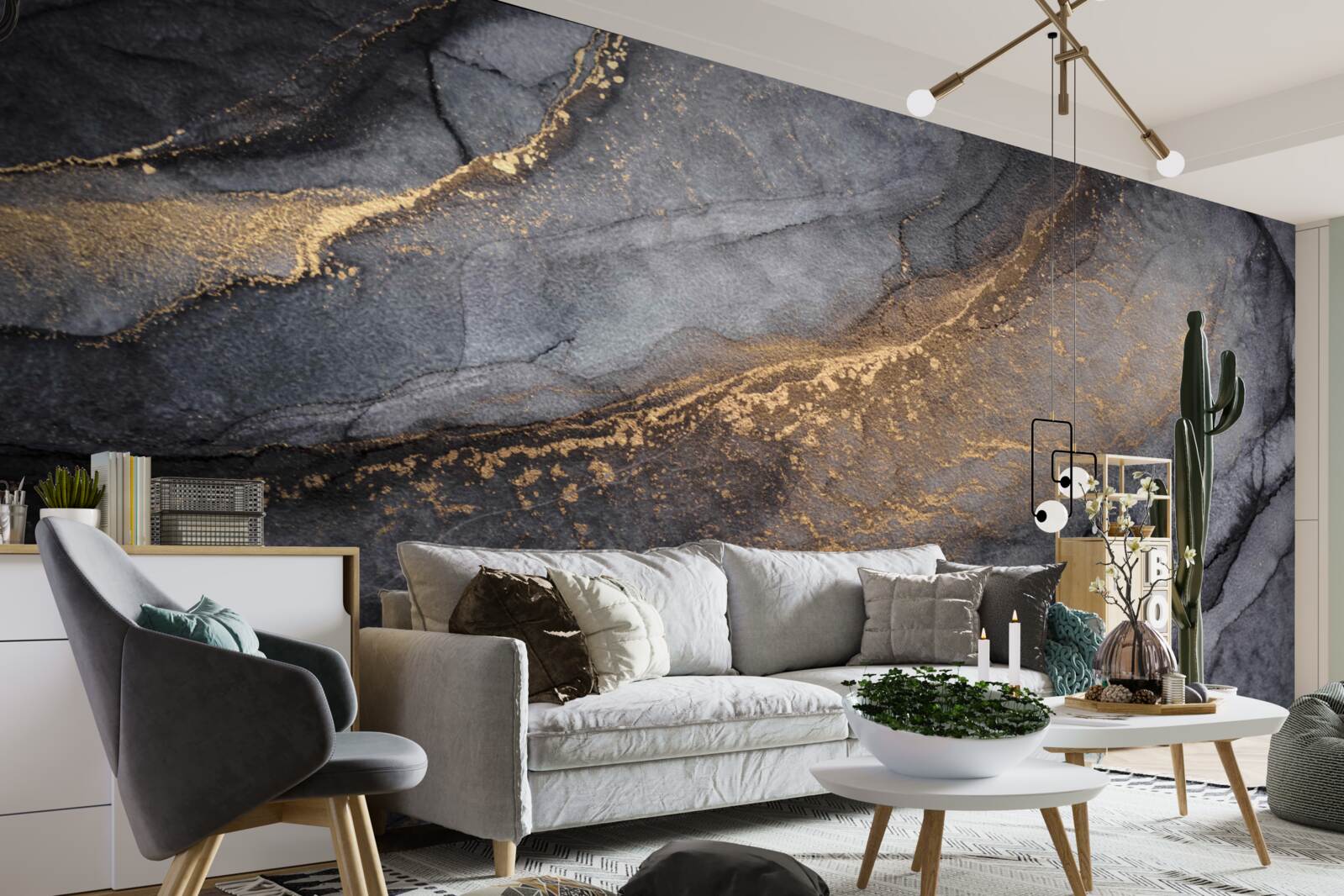 Papier peint marbre abstrait exclusif