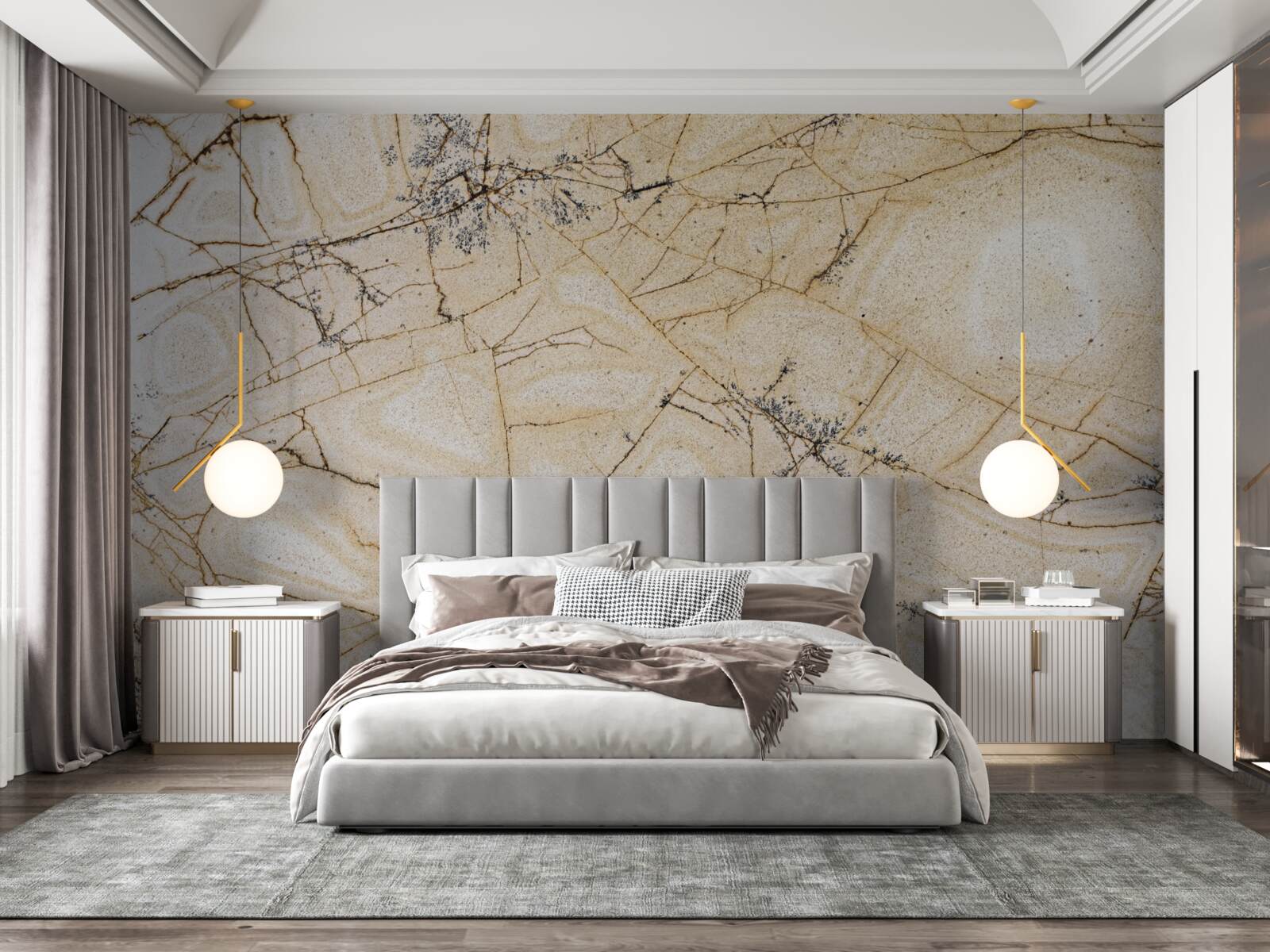 Papier peint la beauté du quartzite clair