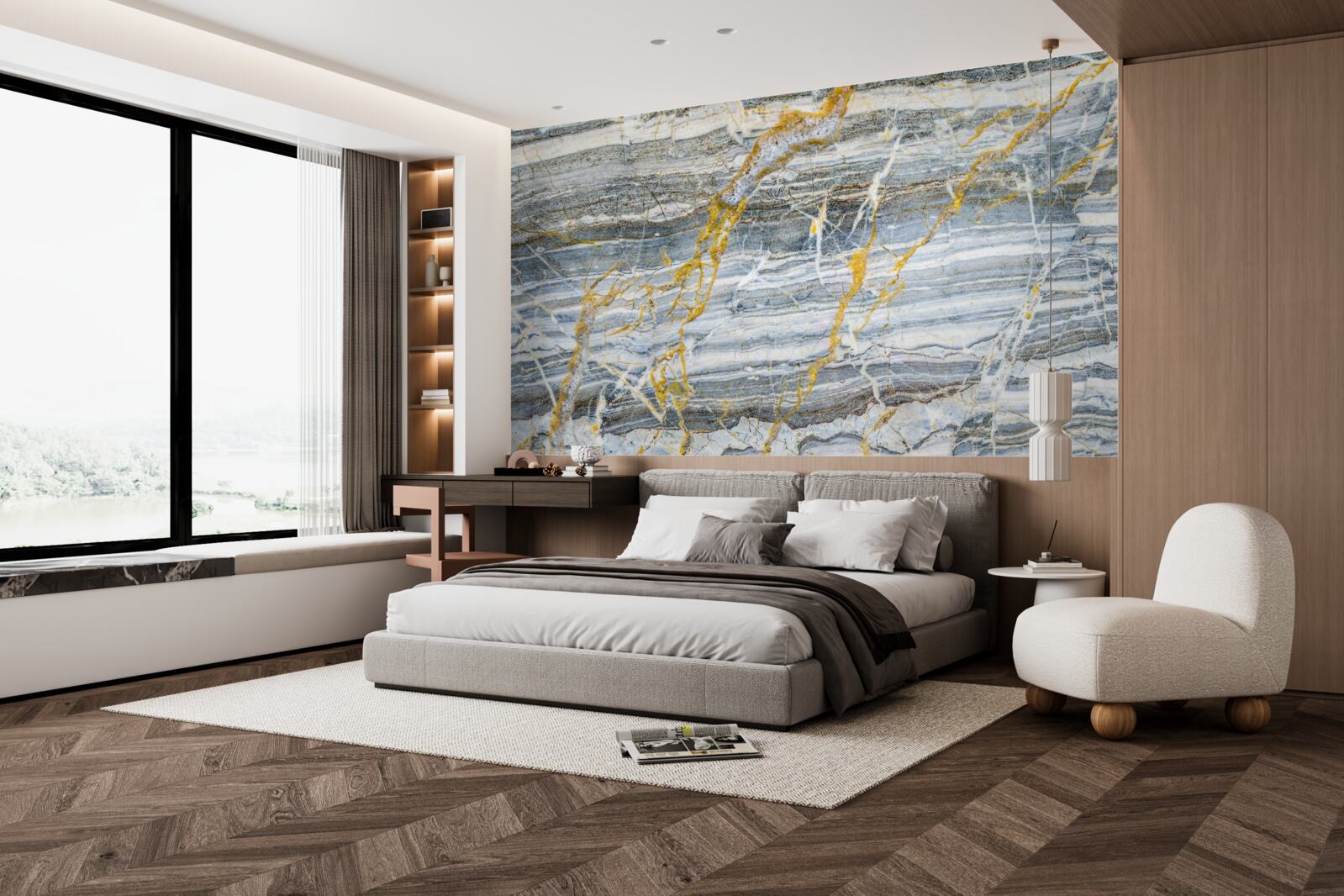 Papier peint marbre onyx