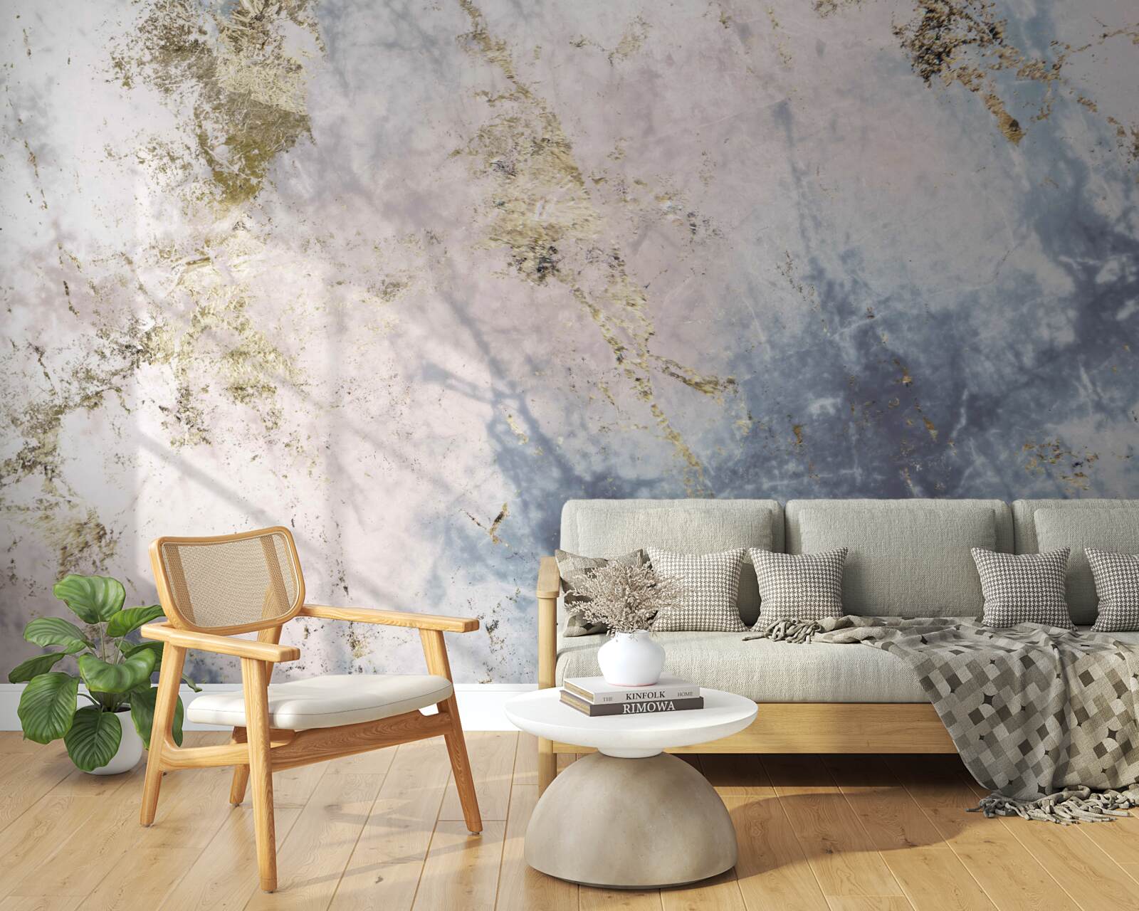 Papier peint pierre marbrière flexible