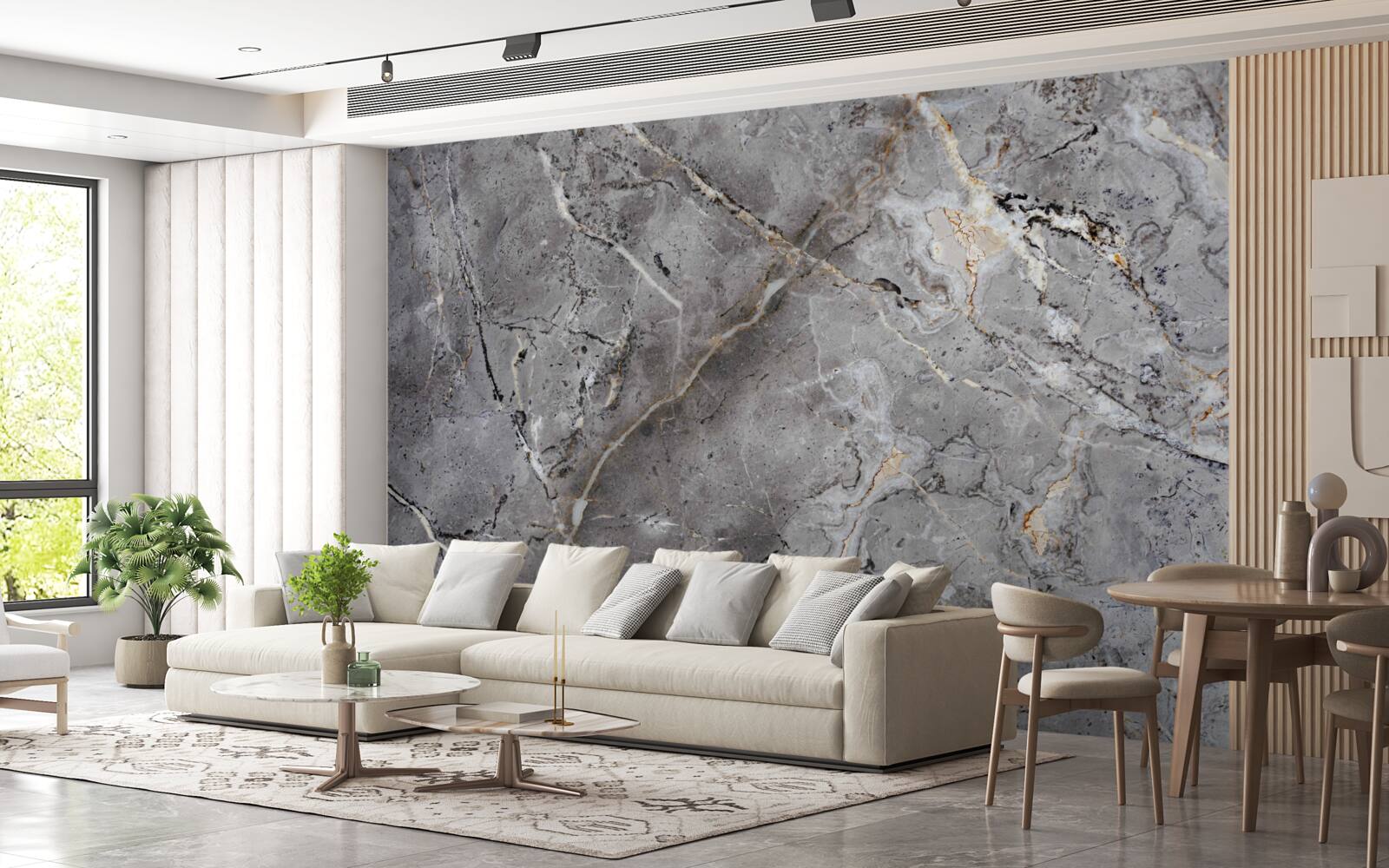 Papier peint marbre gris texture rugueuse