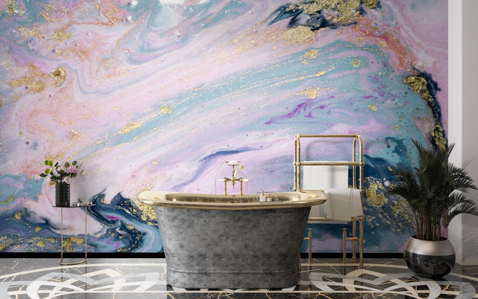 Papier peint différentes couleurs de marbre exquis