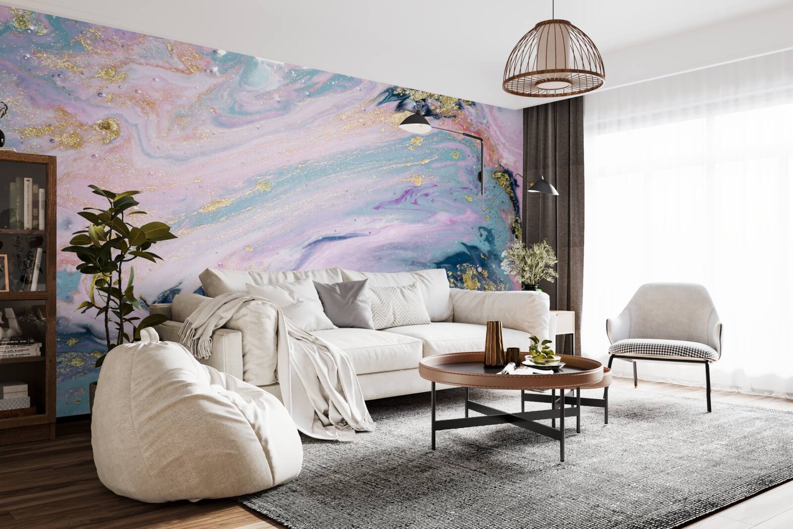 Papier peint différentes couleurs de marbre exquis