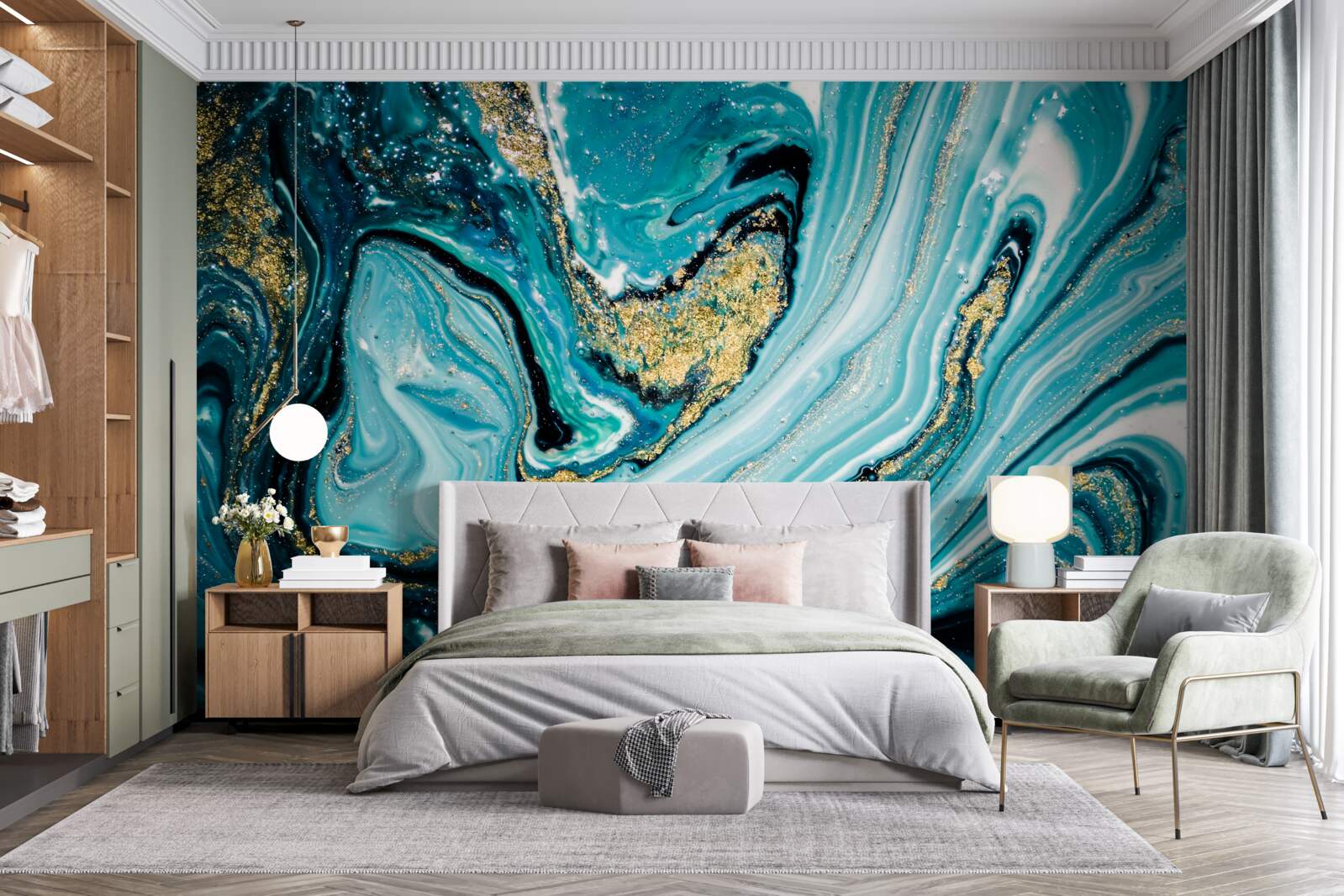 Papier peint l'étendue luxuriante de la mer profonde