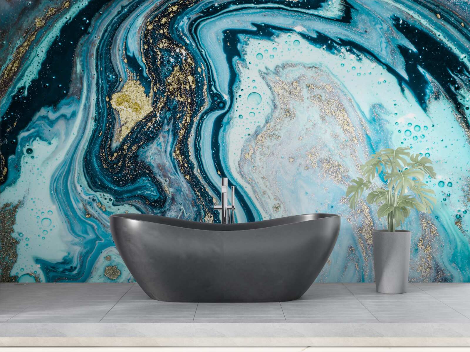 Papier peint imitation de la pierre turquoise