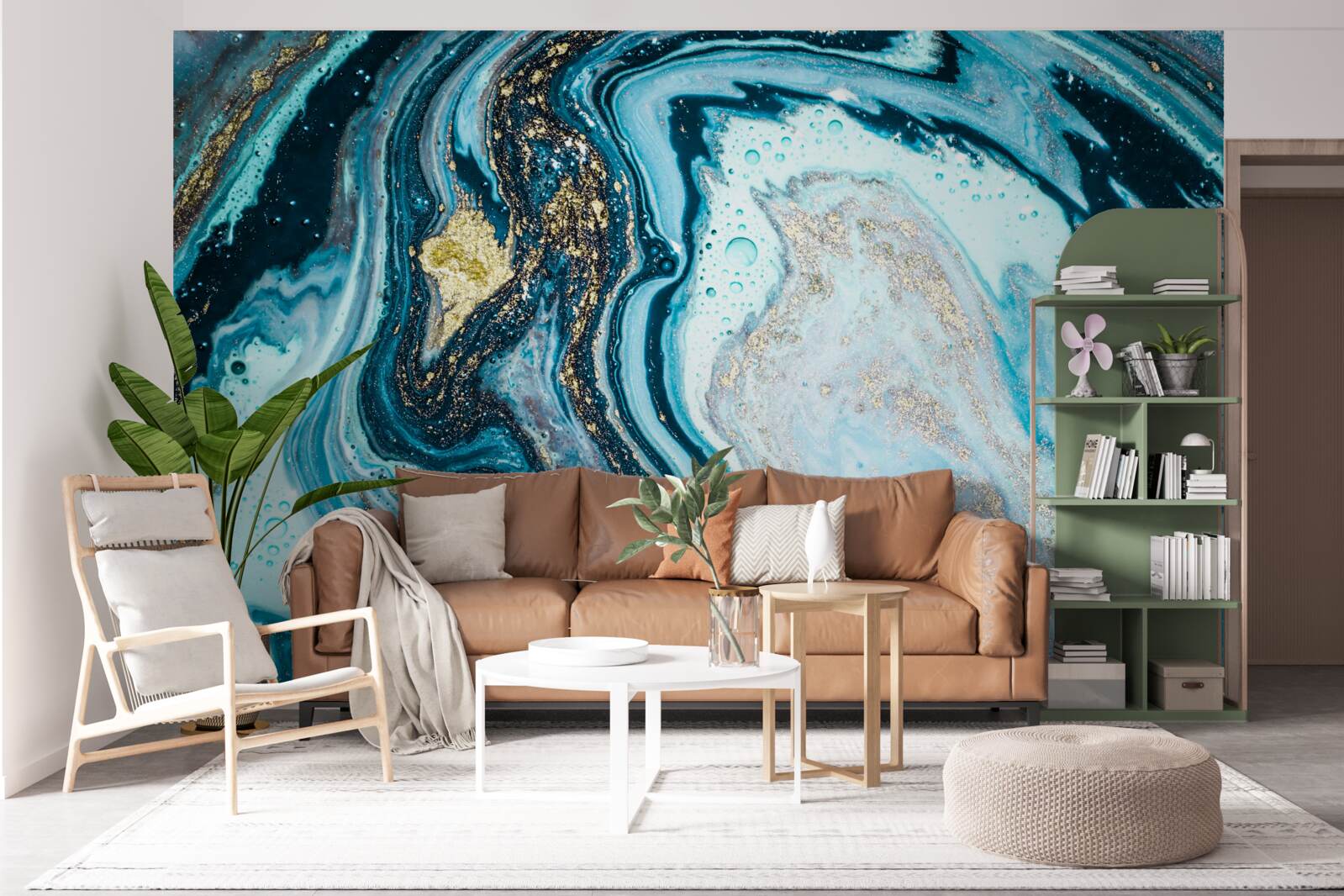 Papier peint imitation de la pierre turquoise