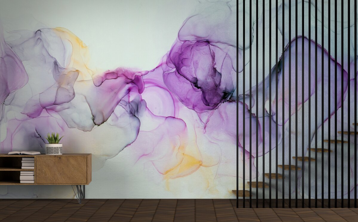 Papier peint taches de peinture aquarelle