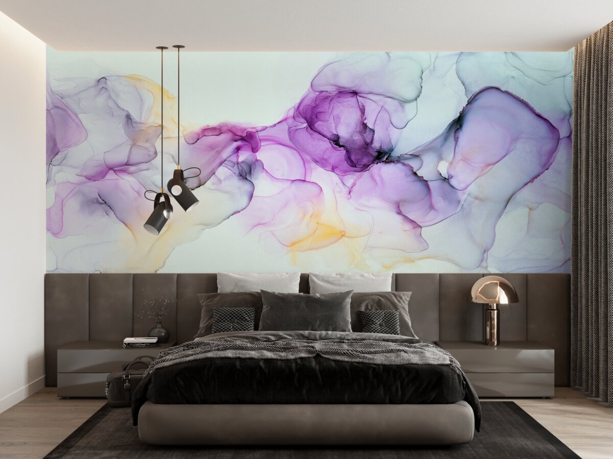 Papier peint taches de peinture aquarelle